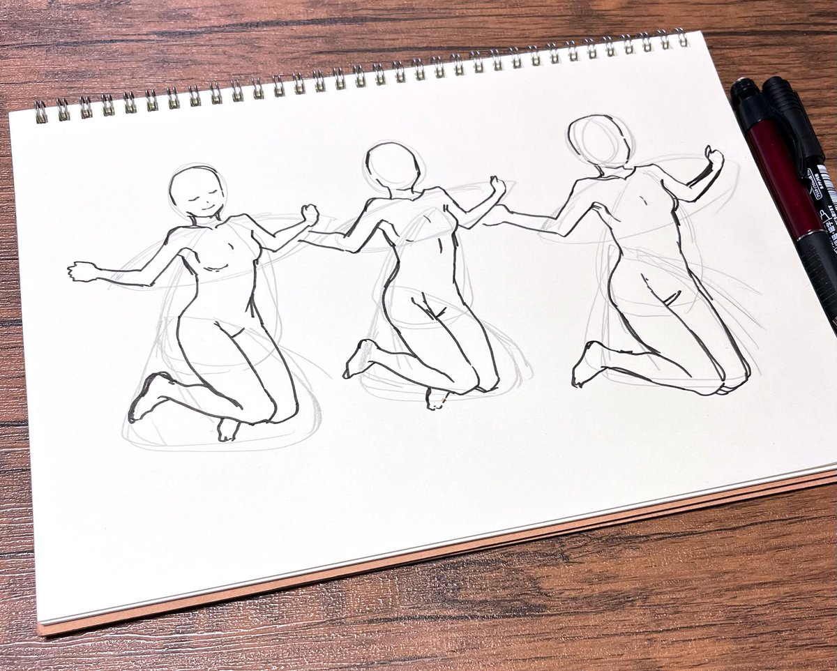 今朝の絵のトレーニングの成果🏋️‍♀️
毎日前進前進〜🚶‍♀️ 