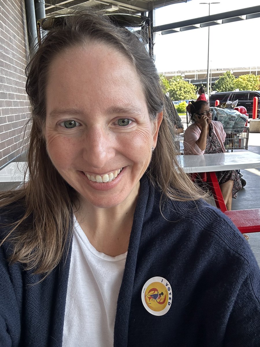 Waited in line to vote for the first time in a long time and it felt so good. Celebrated by going to Costco.  #geauxvote #vote