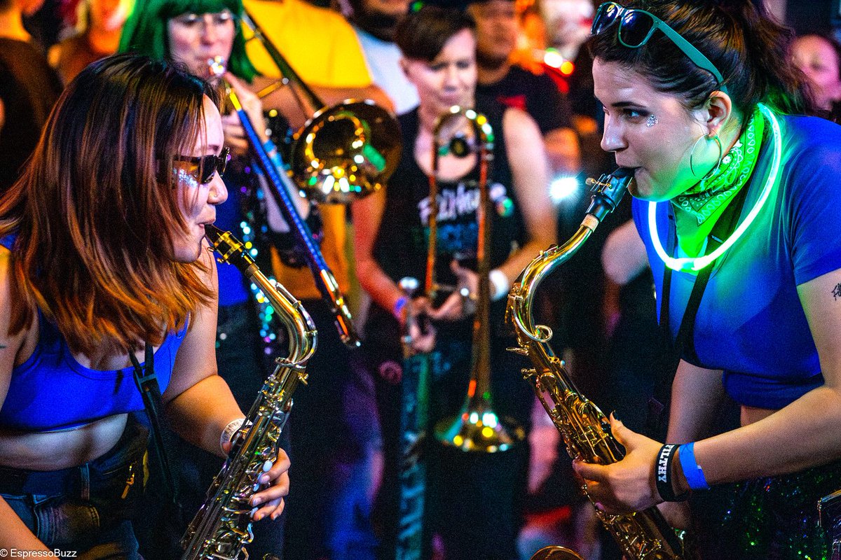 8bitbrassband's tweet photo. it's HONKtoberfest! it's HONK-o-ween! it's 4 BANDS in a roaming costume party on #CapHillSeattle, Friday 10/25! Grab your friends &amp; dance w/ us starting at 8pm near 11th &amp; Pike. here's the lineup: us &amp; @filthyfemcorps @neonbrassparty @assignedgayatband (photos: @espressobuzz) https://t.co/m4loDXVKNp