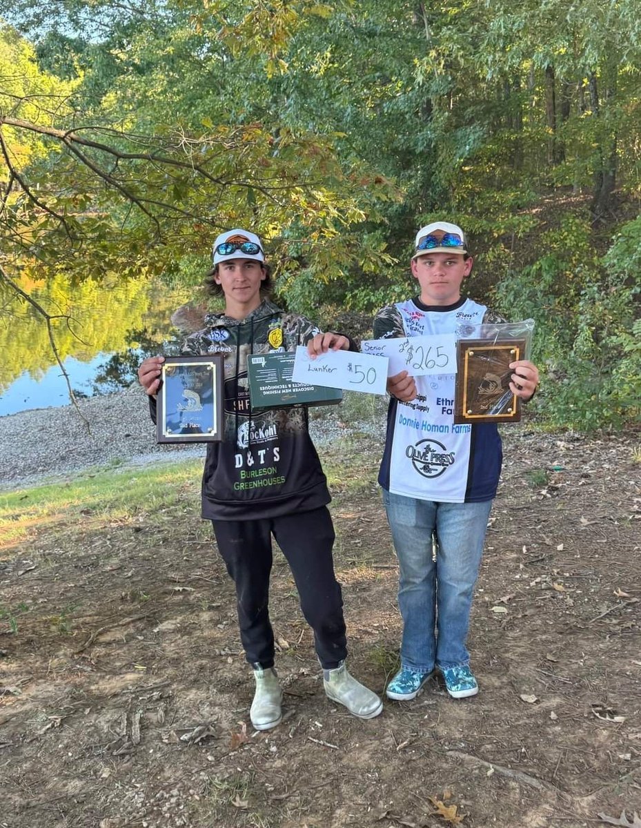 Congratulations to the crew of Skip Howell and Mark West on placing 2nd and 3rd in the combined TBF and BASS High School tournament on Bay Springs today! <a href="/TupeloAthletics/">Tupelo Athletics</a> <a href="/TupeloHigh/">Tupelo High School</a>
