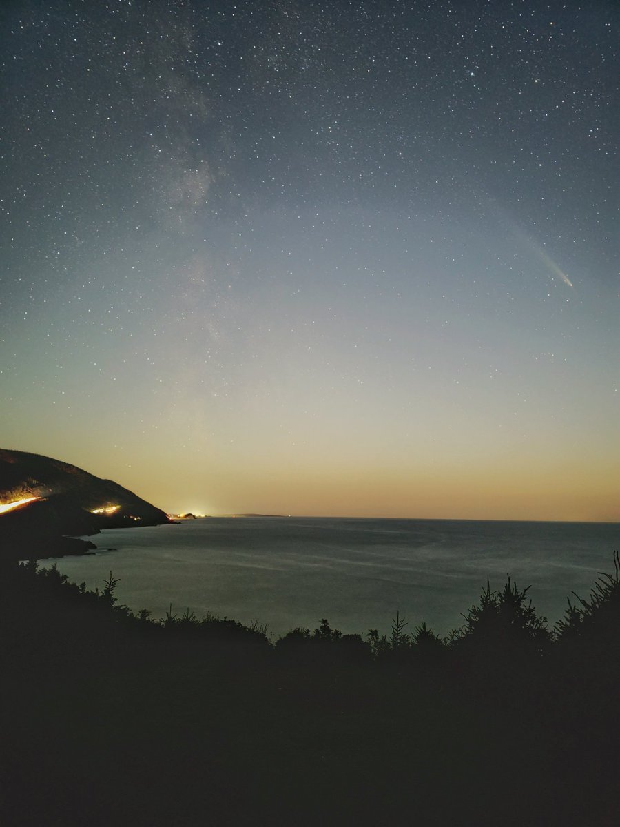 It's been a good year for celestial events in Cape Breton, with the Northern Lights show last week and the totality of the solar eclipse this spring. 

Now, I was able to see the once in a lifetime comet A3 this evening.  Nature is amazing! 
#visitcapebreton #parkscanada