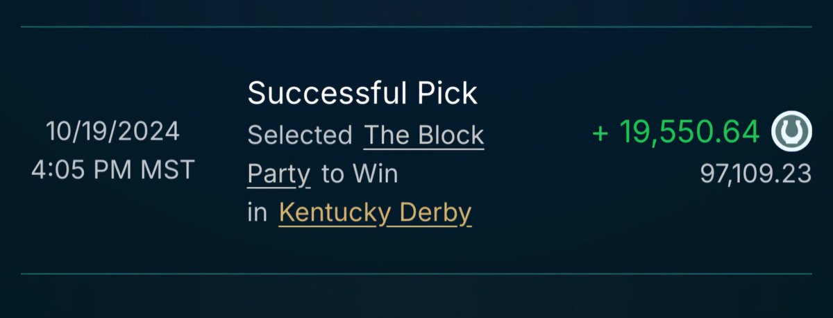Winning the Virtual Kentucky Derby is nice but believing in our ability to do it makes it even sweeter.  <a href="/HazyHillsRacing/">Hazy Hills💨</a> <a href="/photofinishgame/">Photo Finish™ LIVE 🌹 🐎 Virtual Horse Racing</a>