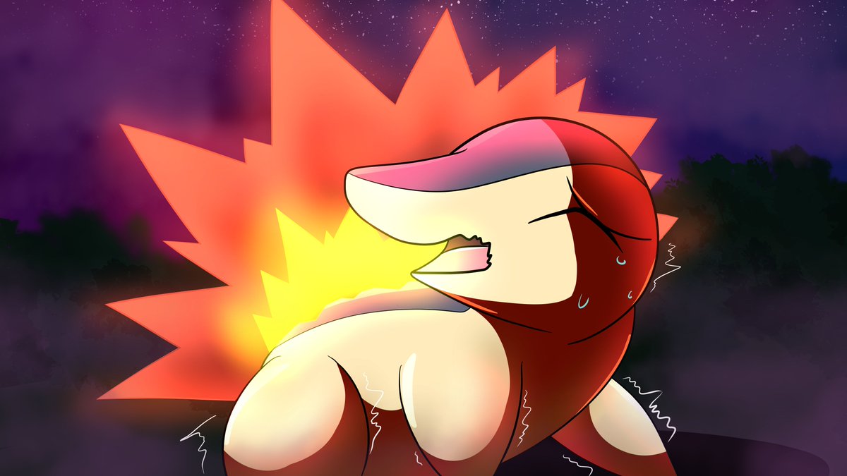 MewTooch's tweet photo. Eeeek!

#inktober2024 #pokemon #cyndaquil https://t.co/9o0LnQW32L