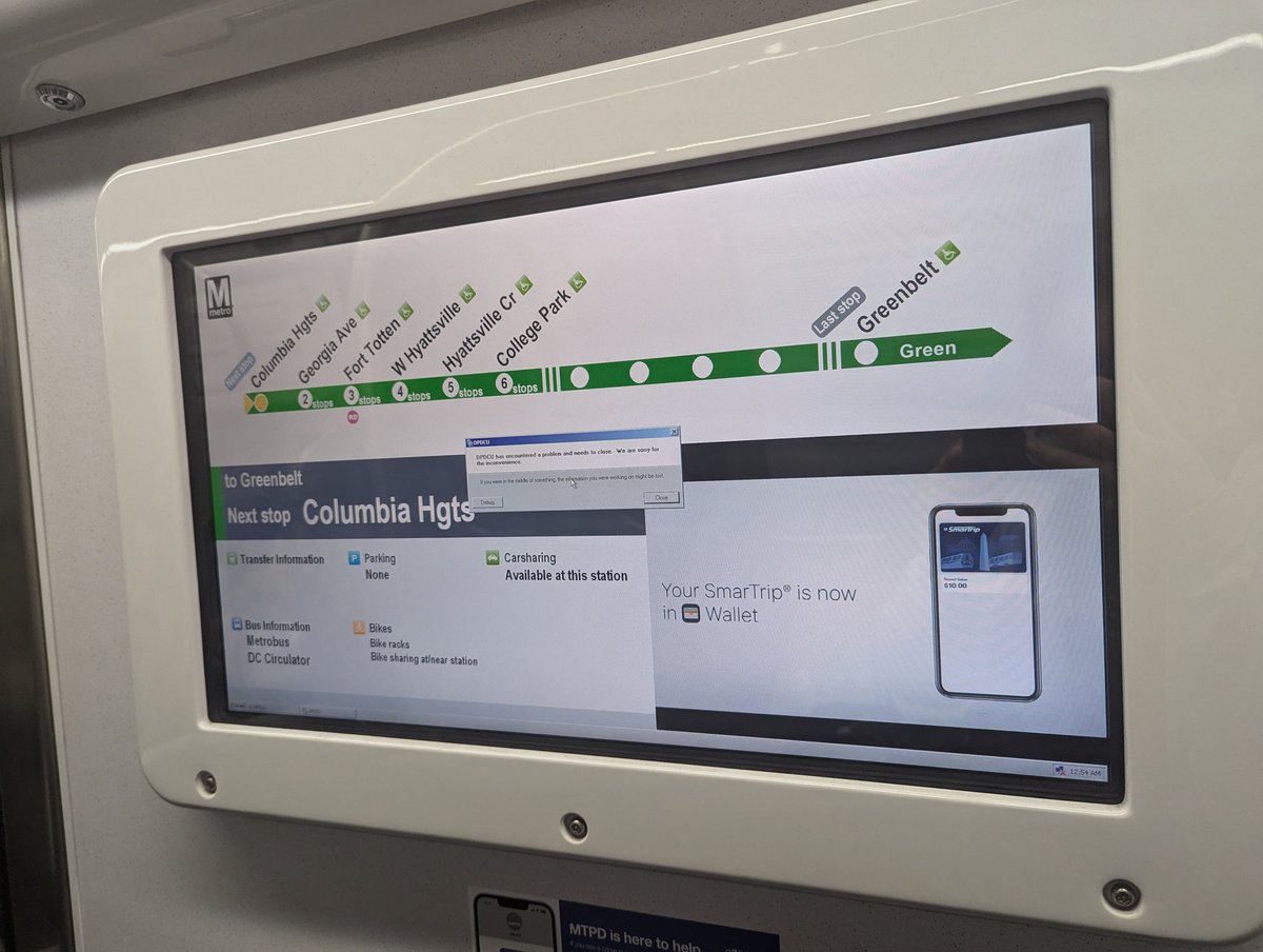 madwonk's tweet image. #softwaregore #wmata