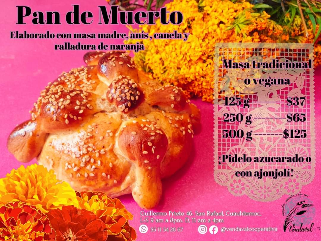 ¿Ya conocen la panadería Vedaval? Es una cooperativa de compas. Sus panes son 100% artesanales y tienen pedidos a domicilio.Ojala que puedan apoyar esta iniciativa hecha de resistencia y corazón rebelde. ¡Hágan sus pedidos!
Guillermo Prieto 46, San Rafael, Cuahutemoc. Cdmx.