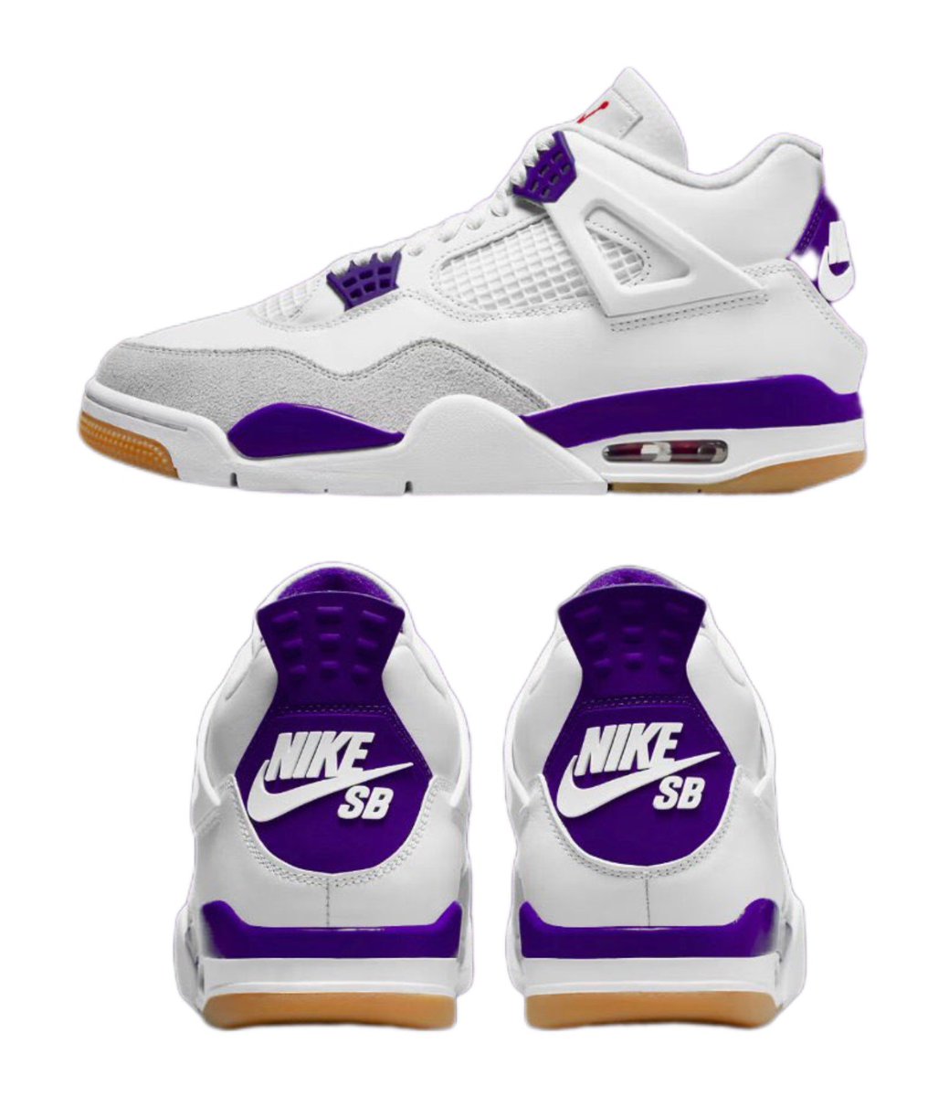 JustFreshKicks's tweet photo. Nike SB x Air Jordan 4 "Court Purple" concepts 😈 https://t.co/fXO3a0ycKJ