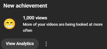 chaunc3yyy's tweet photo. 1,000 Views on Youtube! That's actually so insanely exciting!!! https://t.co/hzAWnnhBbD