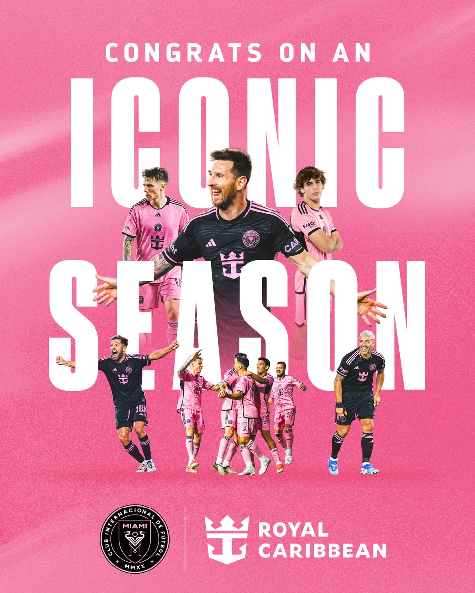 RoyalCaribbean's tweet photo. Records were meant to be broken. 🏆 A huge shoutout to @intermiamicf for an unforgettable season! https://t.co/ziKKzrUoe4