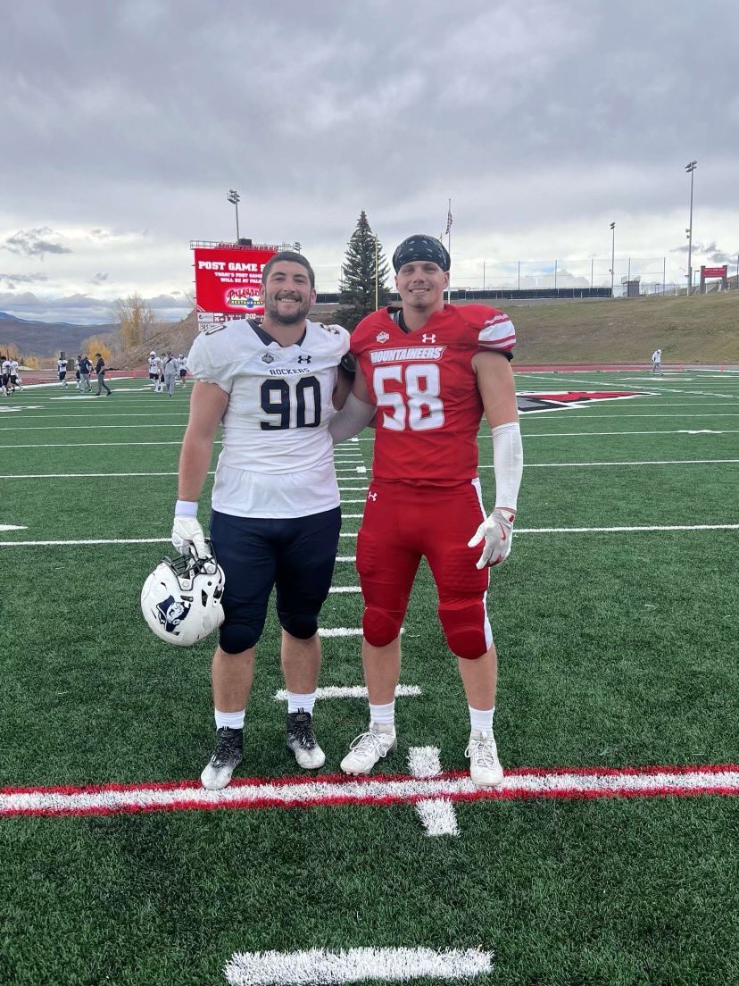 Husky Alums Kade Musser (Western Colorado) and Nathan
Kneubuhler (South Dakota Mines) battled today at the college level. Once a Husky always a Husky!  #wearechinohills
