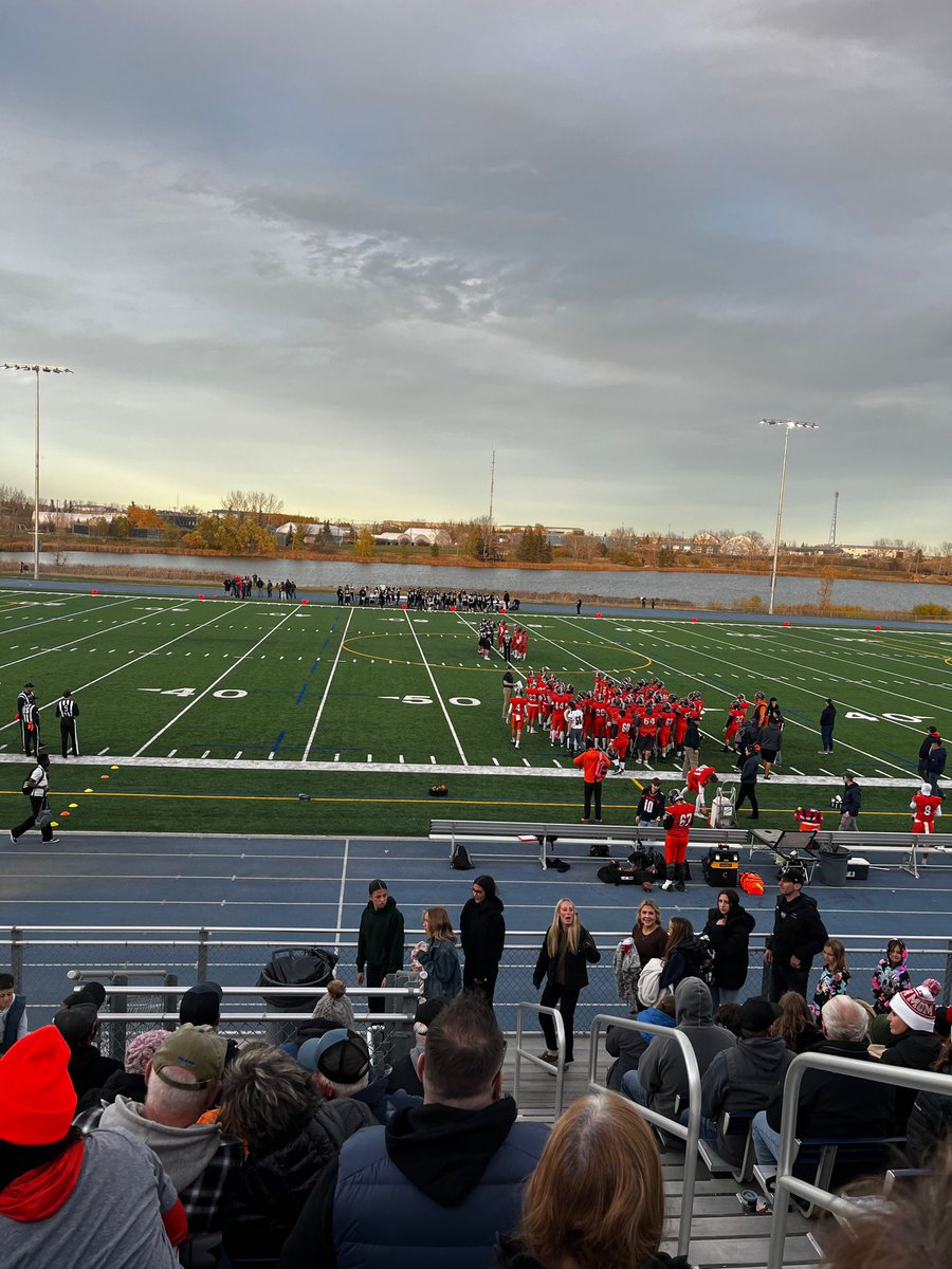 WHCroxford's tweet photo. Let’s get ready for some Saturday night football at Genesis Place! Kickoff right away! Go CAVS!!! #rvsed https://t.co/2U2YwOmwIQ