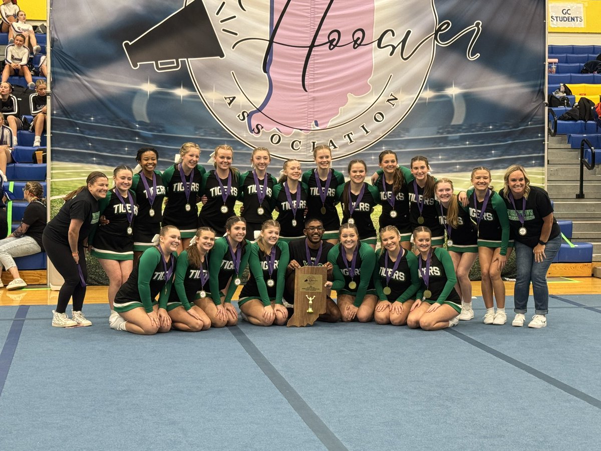 Yorktown Athletics (@yhsathletics) on Twitter photo Breaking News: Cheerleading just crowned State Champions in Game Day Routine in the HCCA State Championships. <a href="/YorktownHighSch/">Yorktown High School</a> <a href="/YorktownSupt/">YCS Superintendent</a> <a href="/HHCConference/">Hoosier Heritage Conference</a> <a href="/ytownstrength/">Yorktown Strength</a> <a href="/YHSSportsMed/">YHS Sports Medicine</a> <a href="/YHSTigerCheer/">YHS Cheerleading</a> Breaking News: Cheerleading just crowned State Champions in Game Day Routine in the HCCA State Championships. <a href="/YorktownHighSch/">Yorktown High School</a> <a href="/YorktownSupt/">YCS Superintendent</a> <a href="/HHCConference/">Hoosier Heritage Conference</a> <a href="/ytownstrength/">Yorktown Strength</a> <a href="/YHSSportsMed/">YHS Sports Medicine</a> <a href="/YHSTigerCheer/">YHS Cheerleading</a>