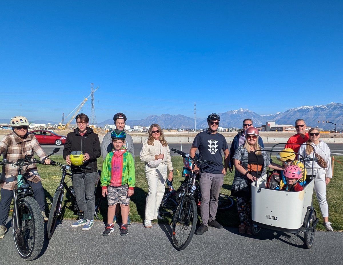 Went biking with neighbors to push for a safe way to cross Mountain View Corridor. Daybreak is a walkable community but the highway cuts it in two, forcing people to drive &amp; increase traffic. We need a bridge to provide safe passage. Daybreakbridge.com #utpol #welcometosojo