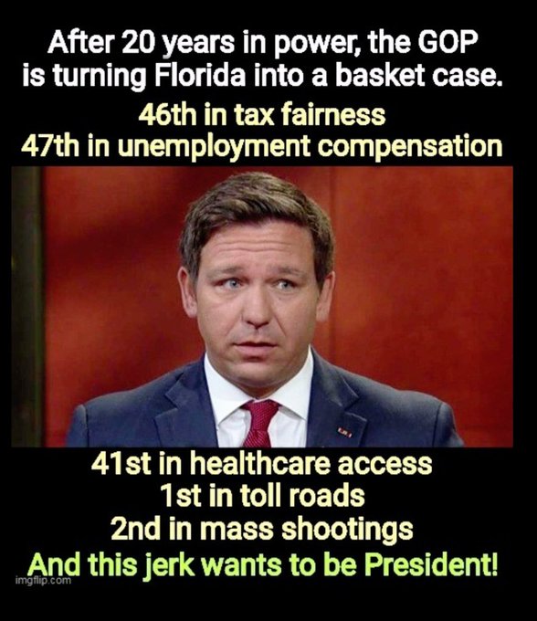 talkatone2016's tweet photo. DeSantis Changed Florida Law so he didn't have to resign as Governor to run for President, Changed Florida Law so he didn't have to report Taxpayer Funded Travel. Now he's cancelling votes to kneecap abortion rights Ballot Amendment 4.
Vote Yes on Amendment 4.
#FuckRonDeSantis https://t.co/q0BsTRUBEs