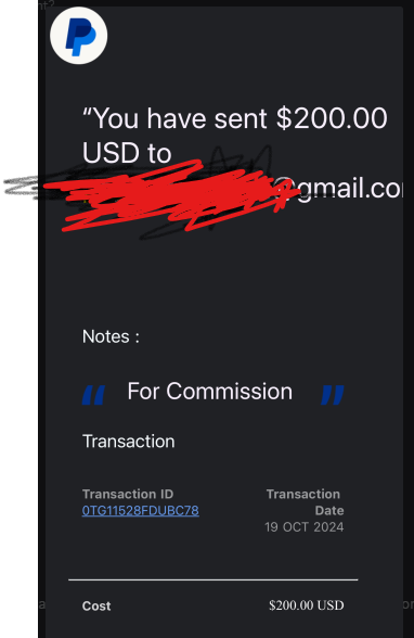 ZoeLuis3's tweet photo. !SCAM ALERT! there's this new type of PayPal scam - the scammer will say they paid and send u a receipt like these. But if u check your account, u will discover no money was transferred into your account. PLZ RT https://t.co/Jc5fJ6vSHz