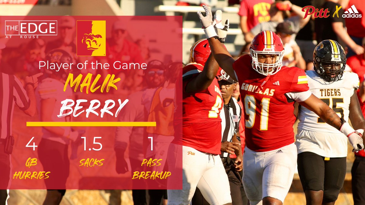 🚨PLAYER OF THE GAME🚨

Senior captain Malik Berry had a big day for the Gorillas in the team's 18-17 win over Fort Hays State 🦍🏈

<a href="/GorillasFB/">Pitt State Football</a>|<a href="/pittstate/">Pittsburg State</a>