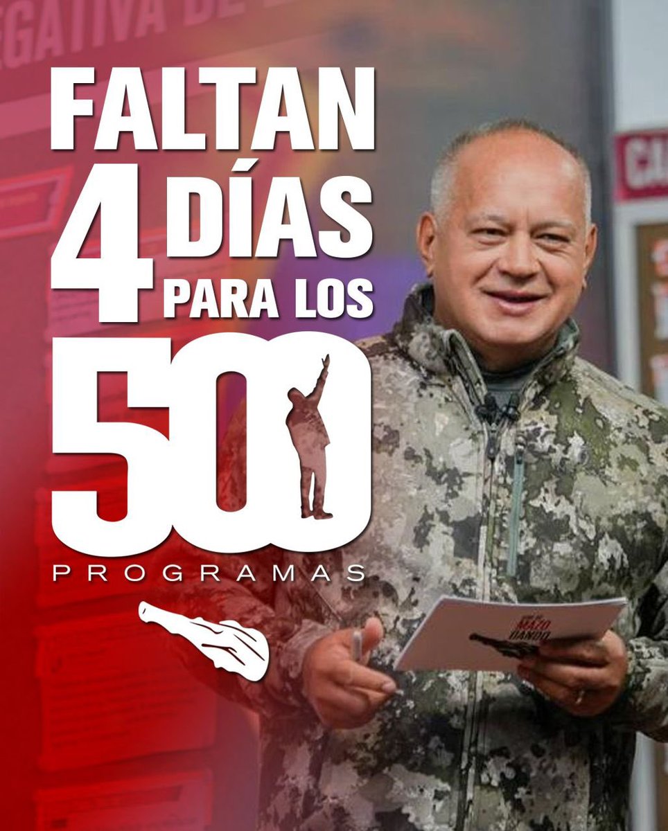 PrincesaDeHugo's tweet photo. @RCarolinaY1990 @dcabellor @ConElMazoDando @INDIURBANEJA @columanasbj @ArondonFT @randycabello @LasTripass2024 @avilaelguerrero @jileduardoPSUV @Elantmjs24 @Guss4358Delgado @Janneth0971 @RicardoInterni1 @JesusRPadillaM1 @beticog @66MarioDeLuca1 Así Es 😉 Yenni 😘🤗

😱 Sigue El Conteo Regresivo Para El #Mazo500 

En 4 Días 💃🥳 Celebraremos Nuestro #Programa500 😎💃🎶🕺

@Marlenycdc_
@DaniCabello_11
@gallos_sur
@RamnZERPA13
@RalloFatima
@sesilvio
@Elias_Cabeza
@CumariEn
@4Freddy23
@figueiracesar1
https://t.co/5t44Pl721R https://t.co/VVzXdkrQ6A