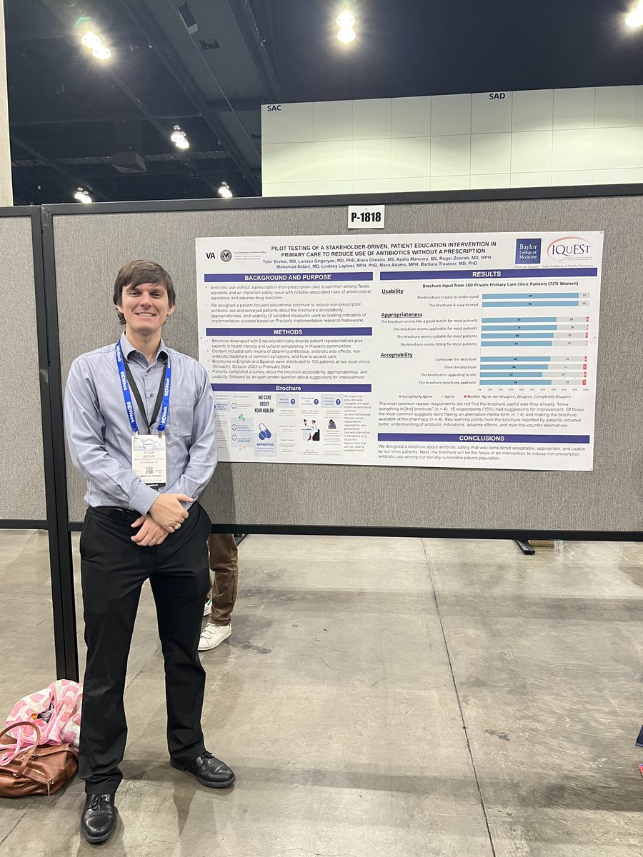 Thanks, Tyler Brehm for presenting our work to develop patient-friendly advice about antibiotic safety #IDweek24
