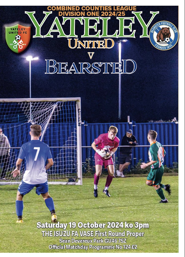 @YateleyUnitedFC v @BearstedFC @isuzuFAVase 19/10/2024. Online Programme 108pp, in 3 parts, 293 Photos <a href="/LondonSamurai/">Bushido Warrior</a>  14/9, 211 photos <a href="/EversleyCaliFC/">Eversley & California FC 🐗</a>  17/9. All publications free here:
fliphtml5.com/bookcase/vgqhh/