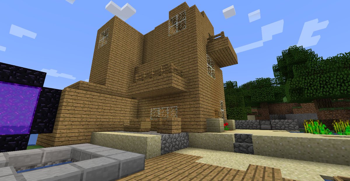 malphas_vtuber's tweet image. Sobbing from nostalgia rn. I know it looks like shit, but it was the first house I ever built in survival.