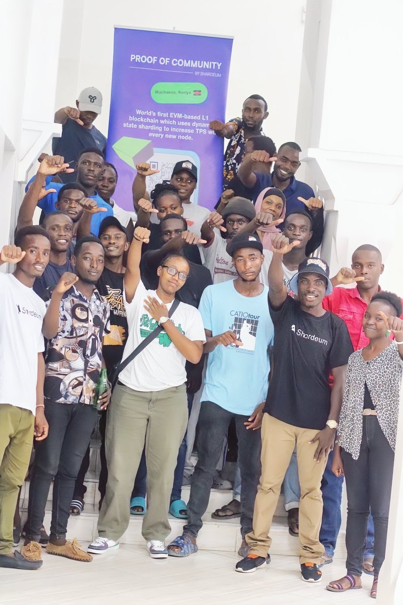Cheriz_wilfred's tweet photo. After carrying out multiple workshops in more than 10 Universities including #Meru #Laikipia #Tum managed to organise #proofofcommunty @shardeum Machakos University. The community had a privilege to learn about evolution and how to make money in #Web3 and #Blockchain https://t.co/UB5IUbIOsC