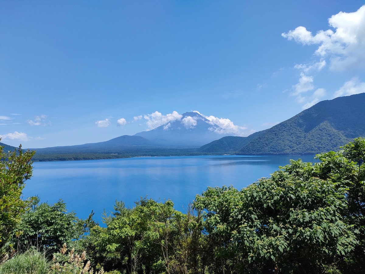 AcoromoCamp's tweet photo. 旅先で出会った様々な青たち。
青森の青池、和歌山の熊野古道の温泉、富士山、北海道の青い池。 https://t.co/obGMenabu0