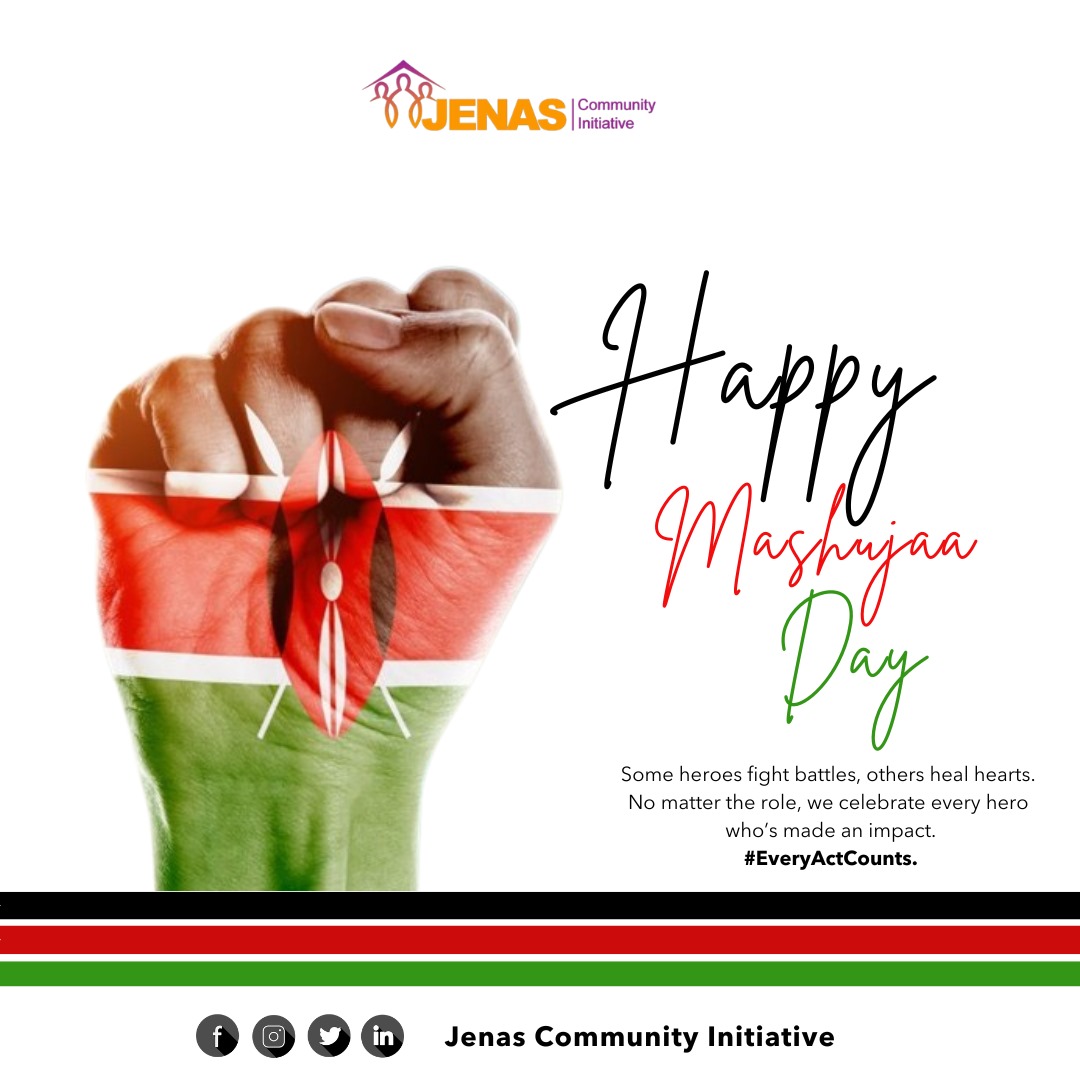 JenasCommunity's tweet image. Today we celebrate you all for the support, kindness and love you've given to Jenas CBO. You are our Heroes.
Happy Mashujaa Day!
#happymashujaaday