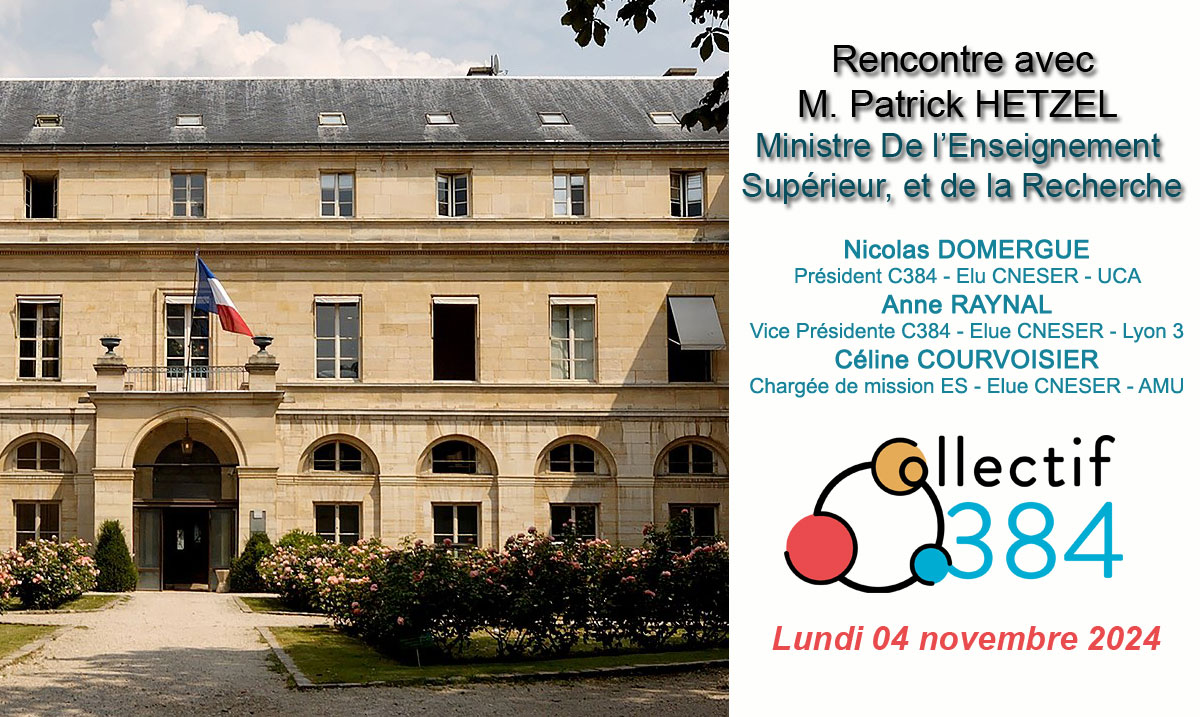 384Collectif's tweet photo. #PRAG #PRCE #PLP #Contractuels #RIPEC #RIPECPÉTITION  
Pour la 1ère fois nous allons être reçus par le Ministre.
Nous souhaitons simplement que le travail des collègues soit enfin reconnu et apprécié à sa juste valeur.
Nicolas Domergue https://t.co/prQBhdvccz