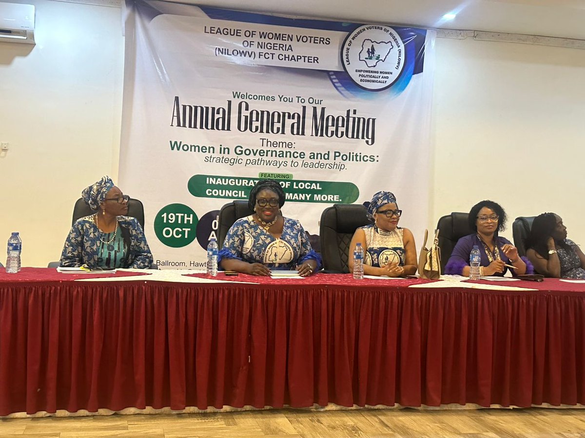 NILOWV FCT AGM beautiful outing 
Esteemed leaders and members of the League of Women Voters, FCT Chapter, with gratitude and admiration as I reflect on the tremendous success of you Annual General Meeting. 
Thank you again for your outstanding work.
 Together We Can! Yes We Can