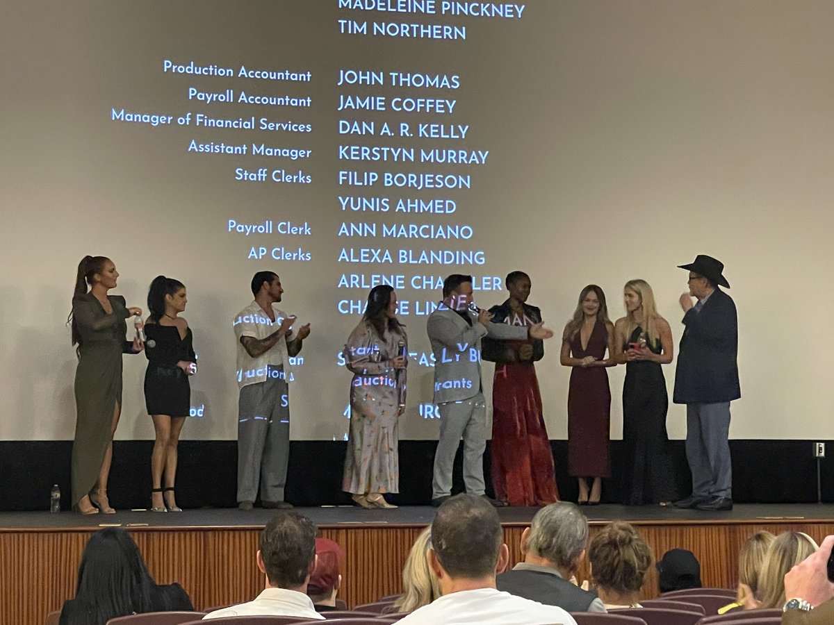 untiltheveryend's tweet photo. A few more pics from tonight - Emily with Mildred Burke's granddaughter, the cast at the end, my signed Funko, and Colton Haynes! 😁 https://t.co/DrWLlIzz1a