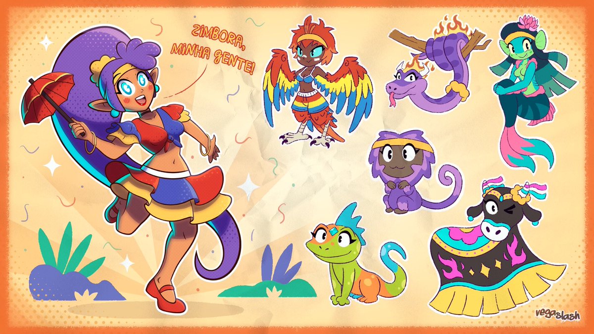 Arte1Bds's tweet photo. Its good to be back lads. Frevo Fever Shantae!!! - Complete Edition
@WayForward @MrBozon
#brazilianmiku #ShantaeArt #Shantae #Brasil #Frevo #Harpy #Mermaid #Boitata #Monkey #Wayforward #BrazilBackwithaVengence https://t.co/Q4s5Hri2Kf