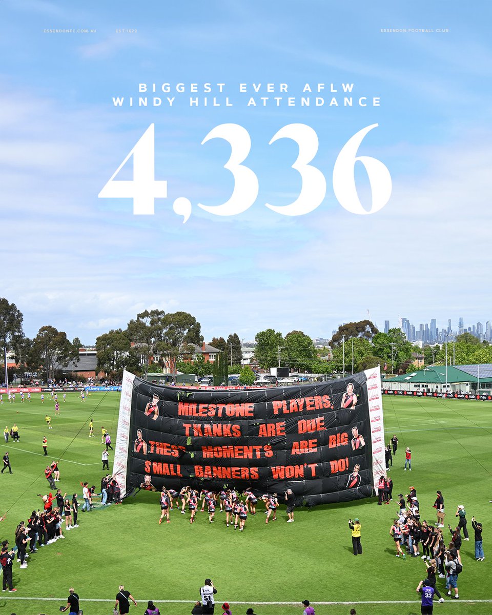 This is HUGE, our biggest crowd at Windy Hill since 1991.

Thank you all for coming down today, we can't do it without you.