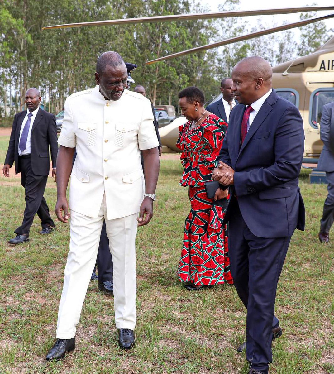 BiancaNaom1's tweet image. President William Ruto has been received in Kwale County by his Deputy Prof. Kithure Kindiki!