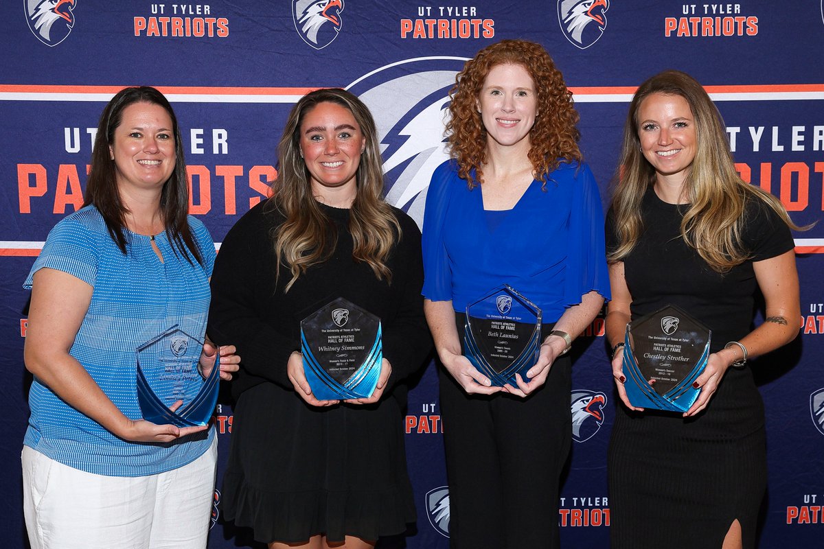 uttylerpatriots's tweet photo. GEN | UT Tyler inducted the latest Hall of Fame Class this morning at the annual induction ceremony. 

Congratulations to Beth Launius, Lindsey Peters, Whitney Simmons, Chestley Strother and the 2003 men's soccer team!

#SwoopSwoop https://t.co/TKMnrio5UZ