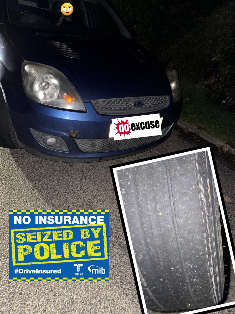 DC_NoExcuse's tweet photo. #Bodmin - driver uninsured &amp; cord exposed on a tyre - vehicle seized &amp; prohibited from the roads until it passes a new MOT , driver reported to court - owner (passenger) reported as well for permitting the driver to drive without insurance #NoExcuse #CheckYourTyres @BodminPolice https://t.co/JfrWOBIfEp