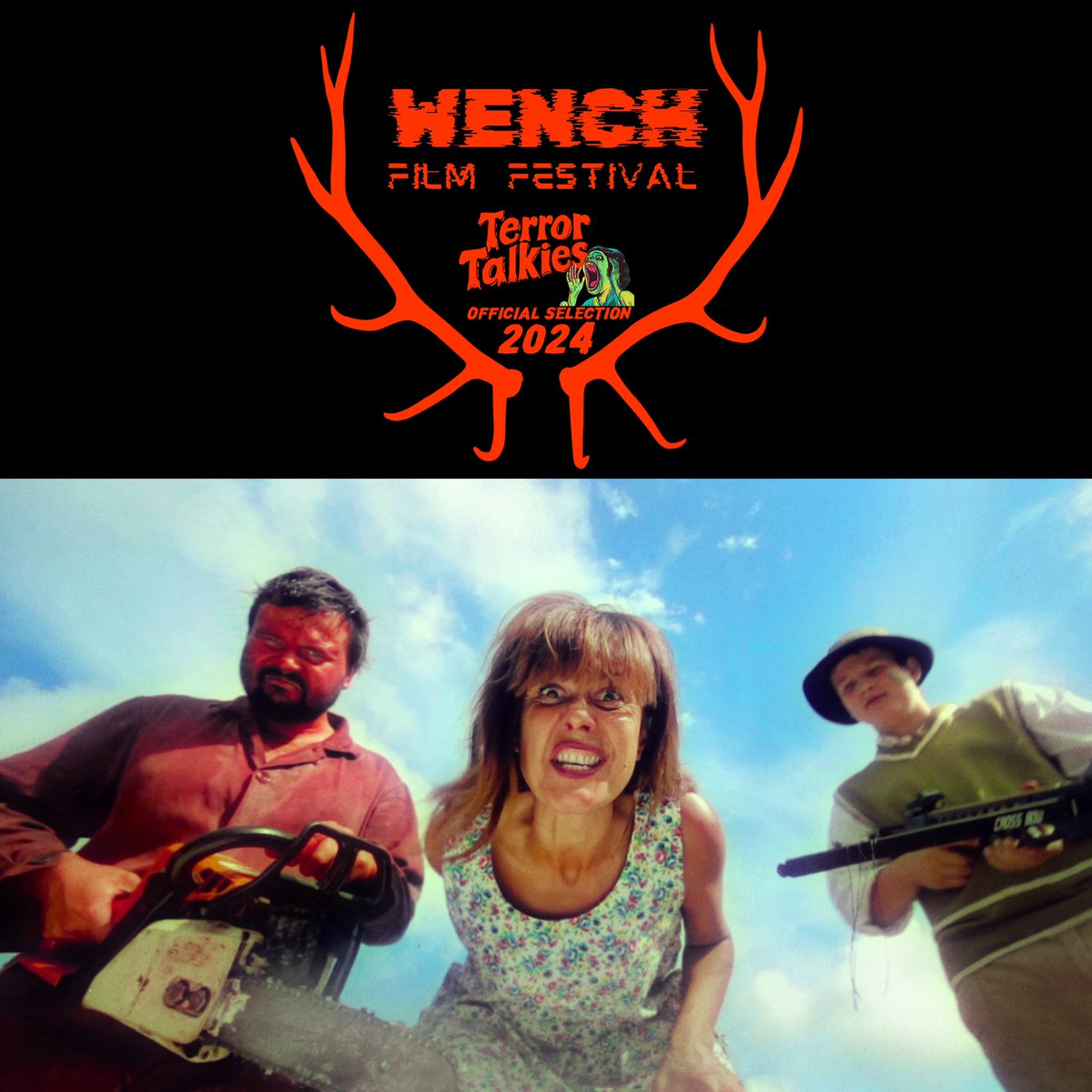 INDIAN PREMIERE <a href="/WenchFilmFest/">𝐖𝐞𝐧𝐜𝐡 𝐅𝐢𝐥𝐦 𝐅𝐞𝐬𝐭𝐢𝐯𝐚𝐥</a> 🇮🇳☺️

India’s first Horror/Sci-Fi/Fantasy Film Festival showcasing films inclusive of LGBTQ+ women, and non-binary filmmakers.

#ChainsawsWereSinging Terror Talkies screening on Oct 28 at 9:30 PM.