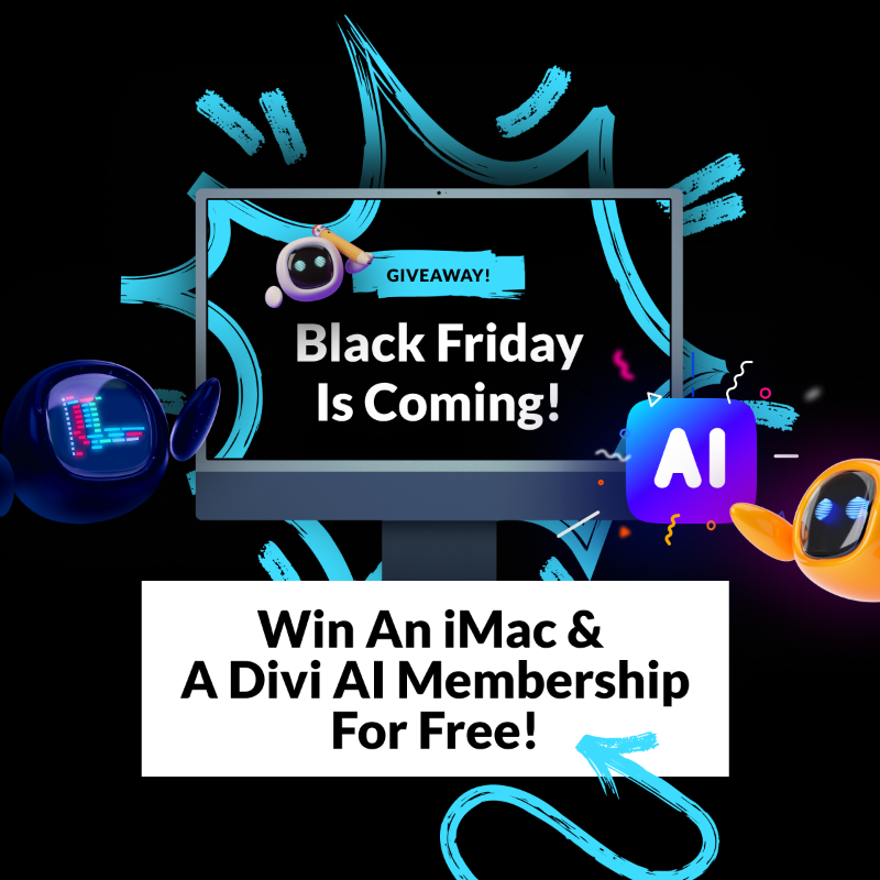 elegantthemes's tweet photo. The Divi Black Friday sale is coming early! 🤯 We will blow you away this year. Get ready for 👇

✅ Thousands And Thousands Of FREE Prizes
✅ Discounts Up To 76% Off
✅ Exclusive Divi Website Packs
✅ Exclusive Divi Marketplace Discounts
✅ Exclusive Divi Marketplace Bundles