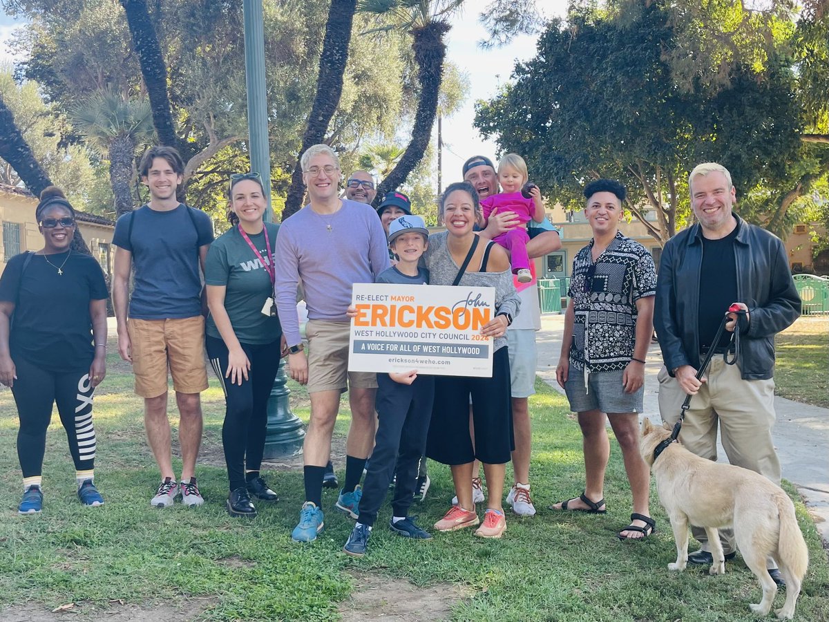 A beautiful day in #WeHo meeting residents, talking to voters, and enjoying our incredible Youth Halloween Carnival! 🎃👻🍿  🌲🌼  We live in such a beautiful city and it was amazing to see everyone enjoying it today. 

Sign up for a shift today! ⤵️
erickson4weho.com