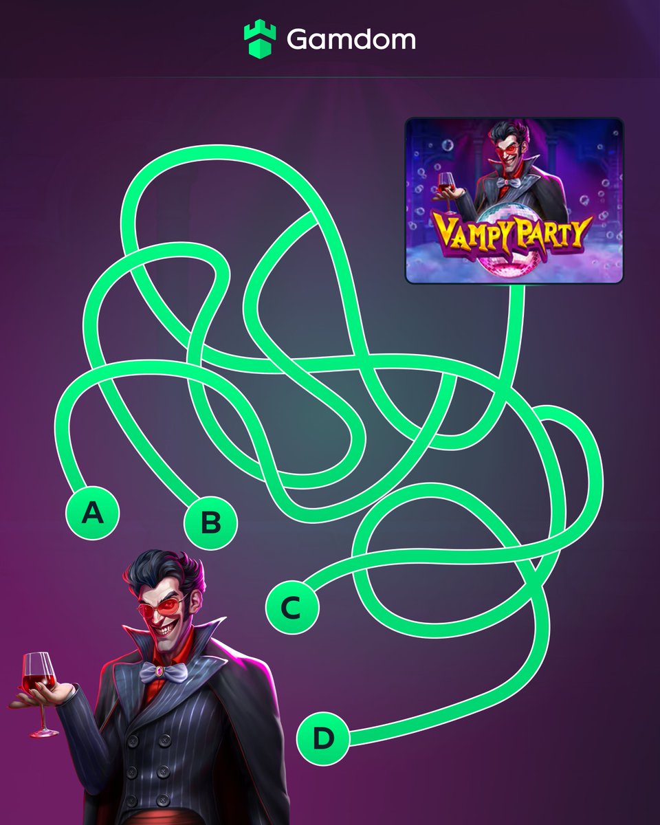 🧛 Find the right way!🧛

Random lucky winners will win FREE spins! 🎰

Drop your userID along with your answer and repost! 🦇