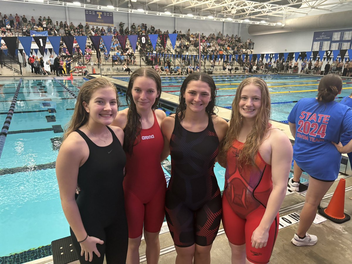 IAHS_Swimming's tweet photo. In the last event of the 2024 swim season, our 400 free relay finishes 5th in the state.  Breely Carsten, EJ Riley, Noel Armstrong, and Reese Johnson. https://t.co/zqPVCN3TGh