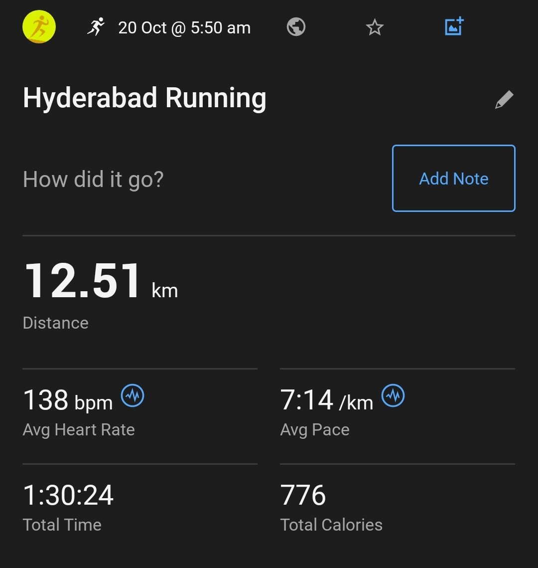 databaaj's tweet photo. #WeekendLSD of 12K. Clocked in less mileage 78 Kms this week but was able to hit the weekly target.
Pace < 8:00 ✅ 7:14
AHR < 142 ✅ 138
Distance > 25Kms ❎
Wkly mileage>77 Kms ✅ 78 Kms
#RunningTwitter
#Pledge24 #ARStats2024 https://t.co/AAmhFXVyXK