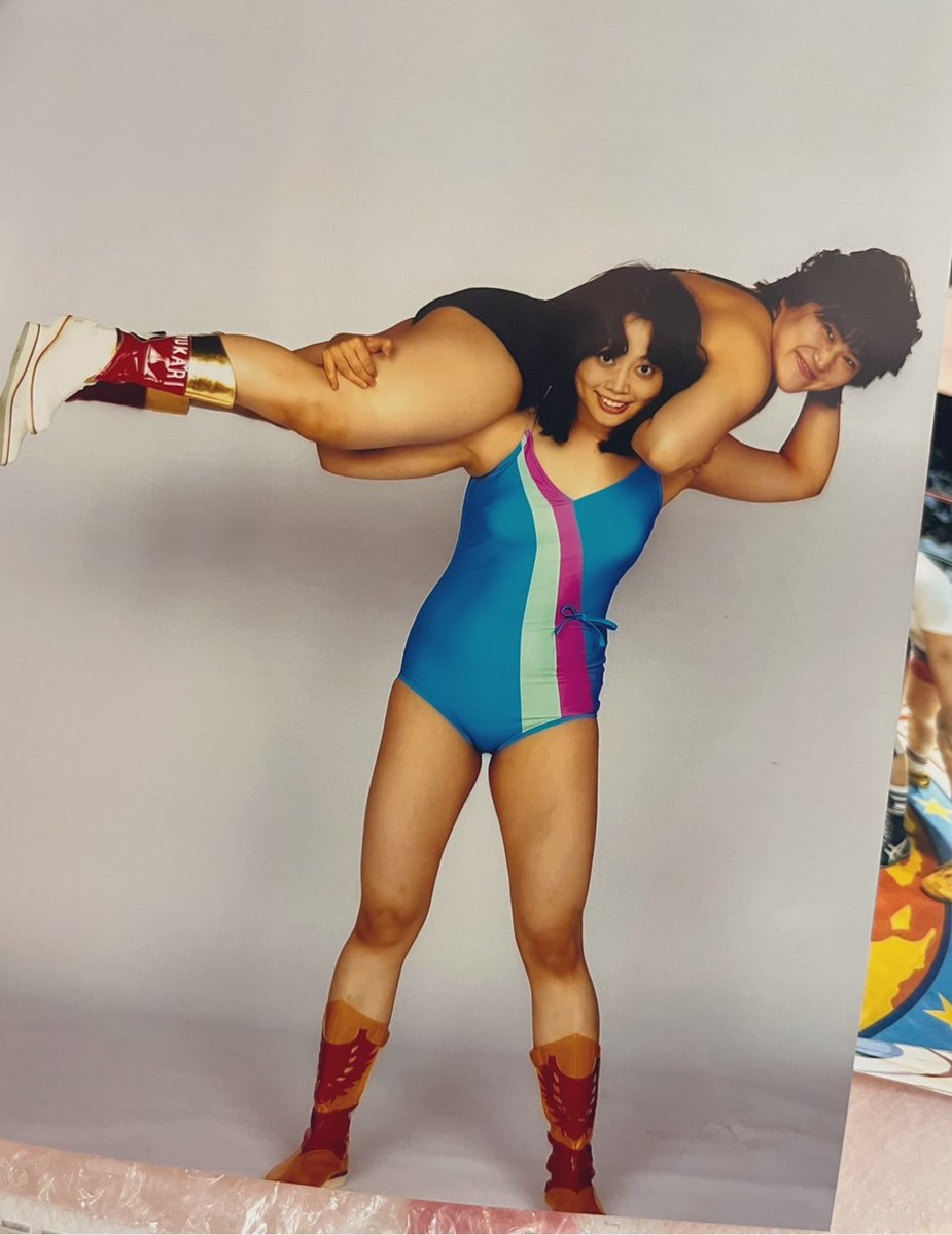 ジャンボ堀・大森ゆかり　全日本プロレス３WAタッグチャンピョン●直筆サイン色紙 ジャンボ堀・大森ゆかり 全日本プロレス3WAタッグチャンピョン