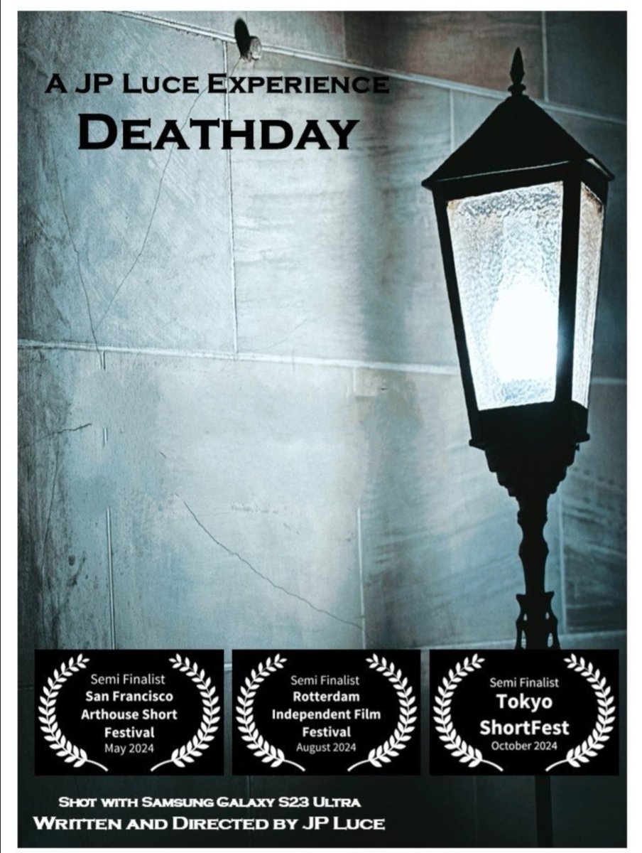 Pseudonymous_JP's tweet photo. Our third laurel; very proud! Movie page on Instagram: deathday_a_jpluce_experience, and watch the trailer, link in bio, under Press Kit: Deathday. Enjoy! #shortfilm #indie #films https://t.co/8ultDZvrsB