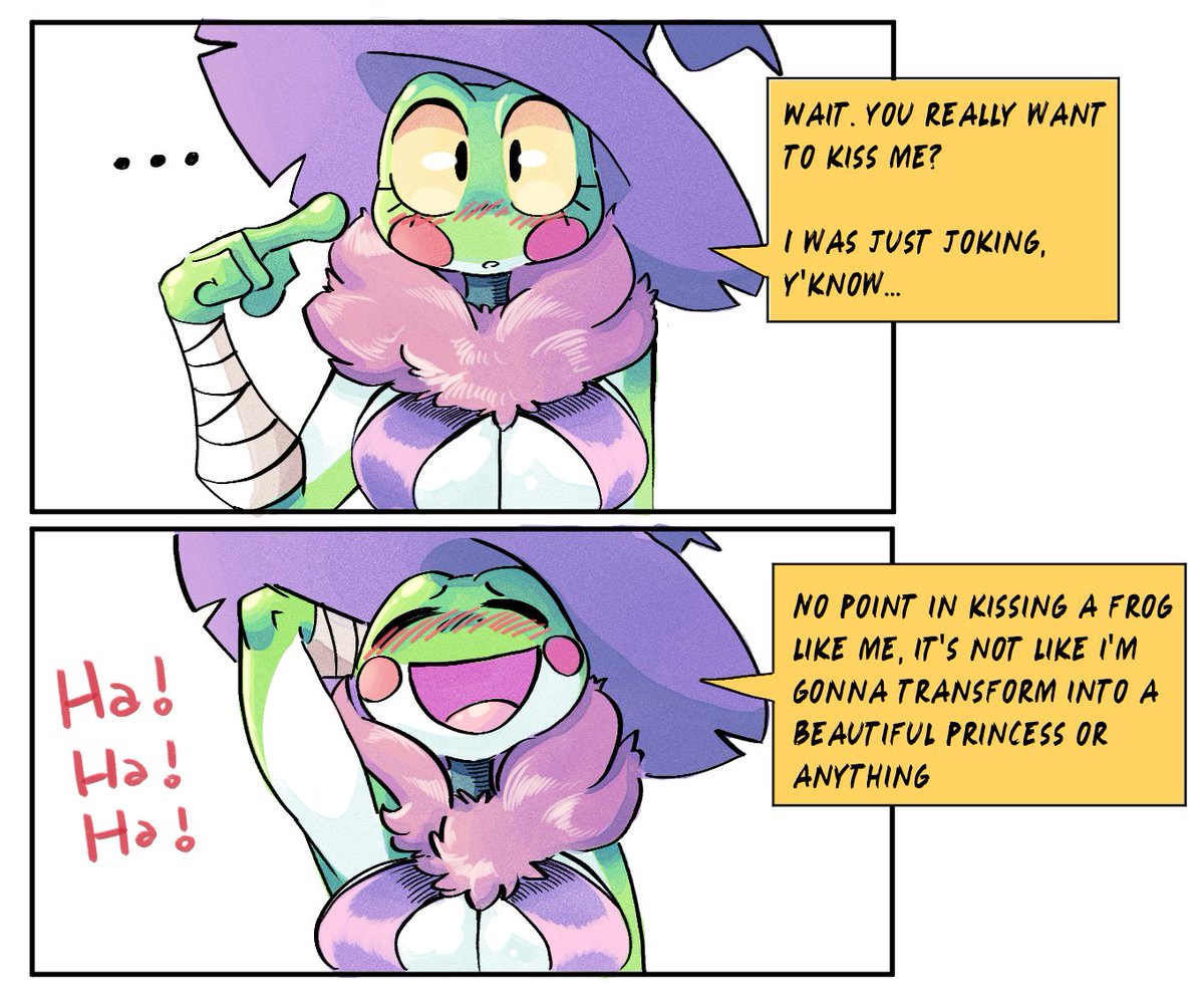 noirchaton4's tweet image. You wouldn't actually kiss a frog, right?