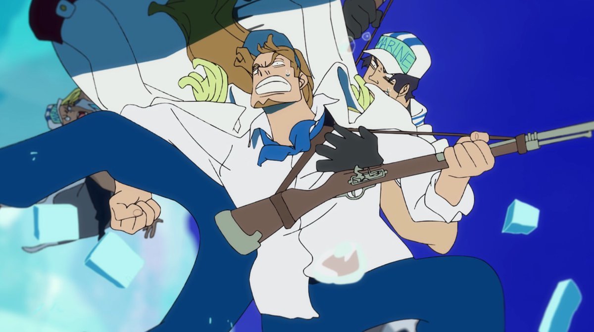 プロップデザイン協力ってことで、ちょっぴりですが国民的アニメに参加できて嬉しいもんですです。
で、どこやったのって？たくさん出てくる銃のスリング構造のプロップ(設定画)ですwww
芝居や演出との親和性のために工夫したいということで制作スタッフのこだわりを感じます。
#ONEPIECE