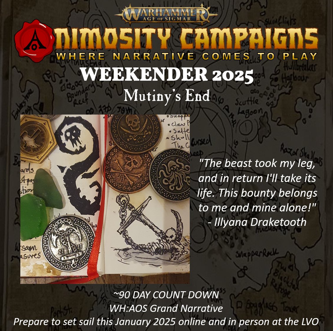 ~90 DAY Countdown for the WH:AOS Grand Narrative taking place online and in person at the LVO-2025! #AOS #narrativeplay #GamesWorkshop #WarhammerCommunity #Warhammer