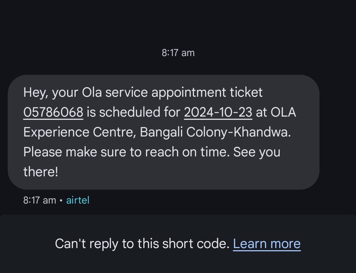 amit22jaiswal's tweet photo. What is this mess of the company?Ola is fooling me.Ola shows the middle finger in the name of service by selling Care Plus plan.
Two differ location 4 same ticket number05786068🤬🤬 @OlaElectric @bhash @ola_supports 
In India, the law is so helpless that what can the customer do? https://t.co/yvkU4kL60A