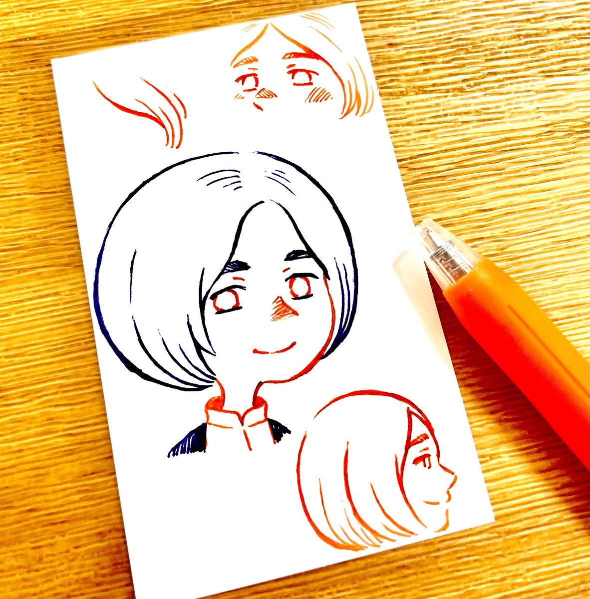 hanzou_5555's tweet photo. やあどの髪型、漫画とアニメじゃ若干違う感じに見える。今まで微妙に間違えて描いてたからしっかり原作観察しなきゃと。 https://t.co/YU3crO2Lny