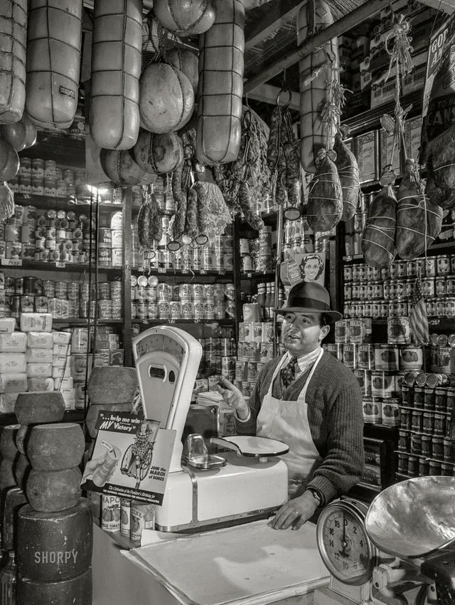 Italian grocery store. NYC, 1943