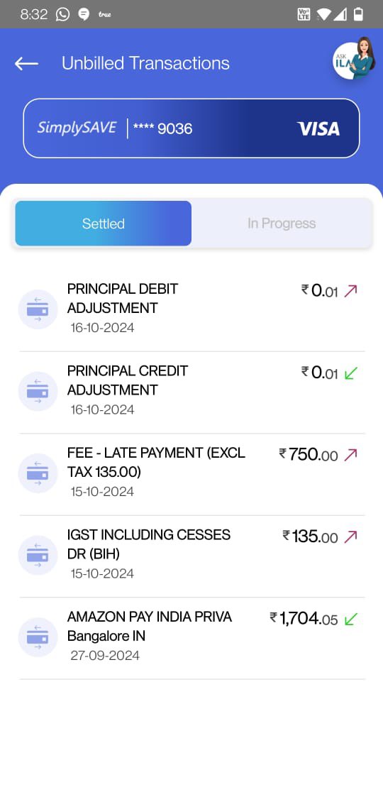 yesShashi's tweet photo. @SBICard_Connect has wrongly applied late payment fee of Rs 885/- while there was no late payment on my card ending 9036. It is really disgusting, pathetic from the side of @TheOfficialSBI to cheat unsuspecting customers and play with their credit history. Refund the amount. https://t.co/0EYO3qh29f
