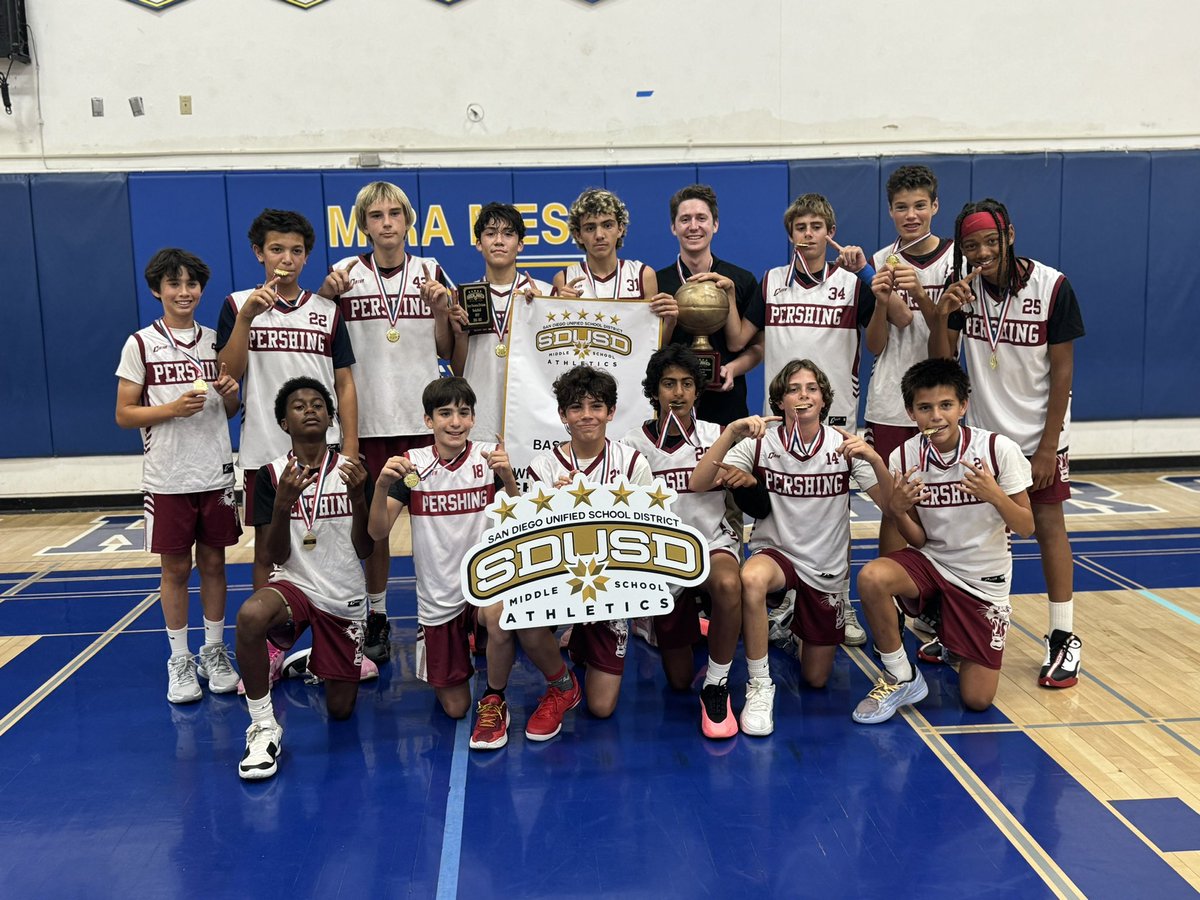 FullTimeHoops1's tweet photo. Congratulations to the Pershing Panthers, winners of the @SDUSDAthletics Western League championship! 

The Panthers got standout performances from 2029s Nicholas Rodriguez (MVP), Kobe Ghafouri, and 2030 AJ King https://t.co/IwTxMxDOmY